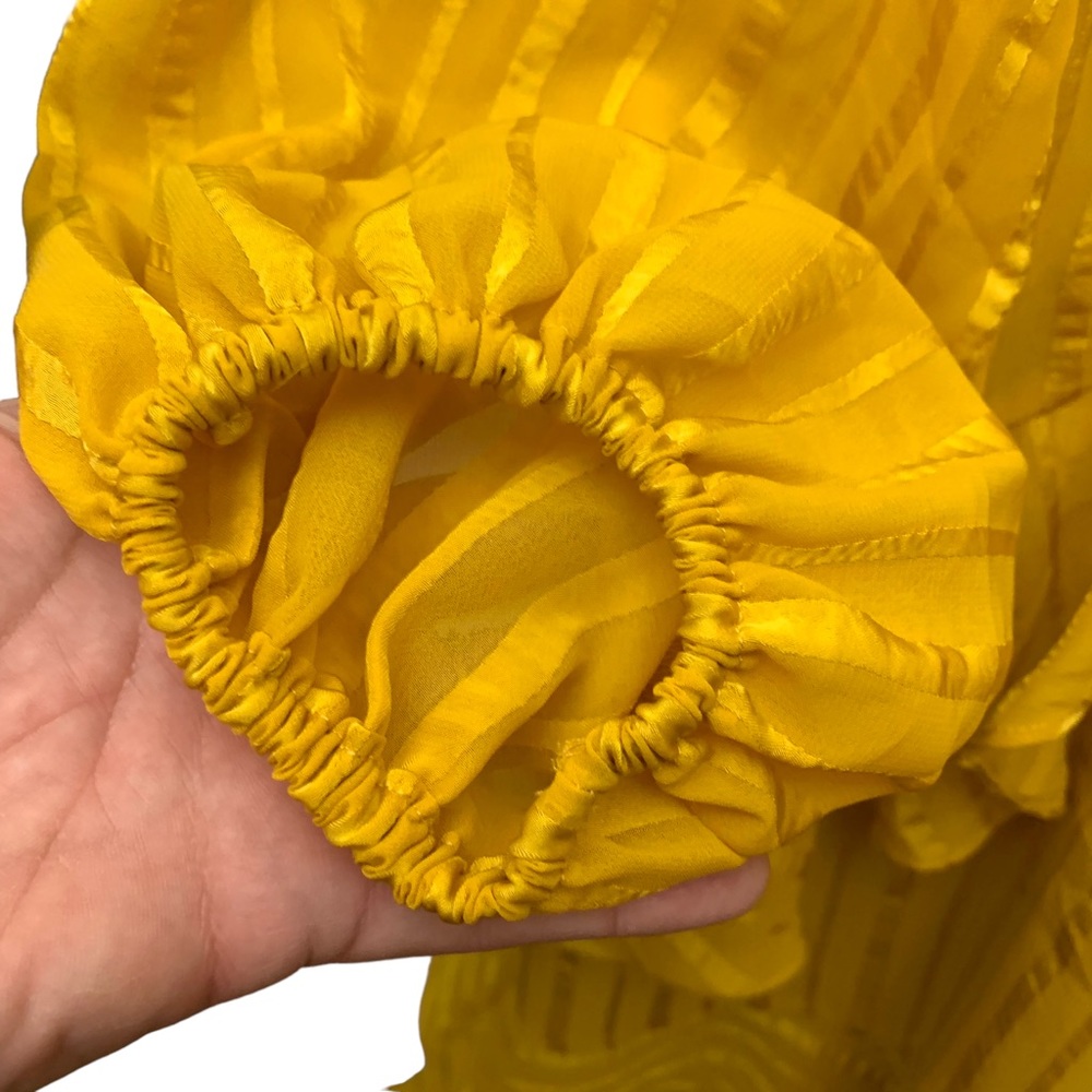 ASTR The Label Yellow Textured Ruffle Dress - Picture 4 of 12
